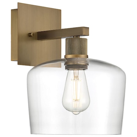 Access Lighting Port Nine Chardonnay, Chardonnay LED Wall Sconce, Antique Brushed Brass Finish, Clear Glass 63144LEDDLP-ABB/CLR